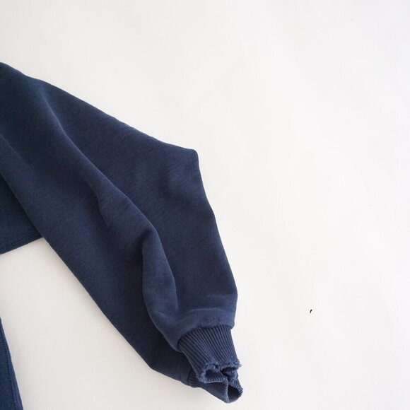 Vintage '90S Non-Fiction Navy Heavyweight 100% Cotton Crewneck Sweater XL - Picture 5 of 10